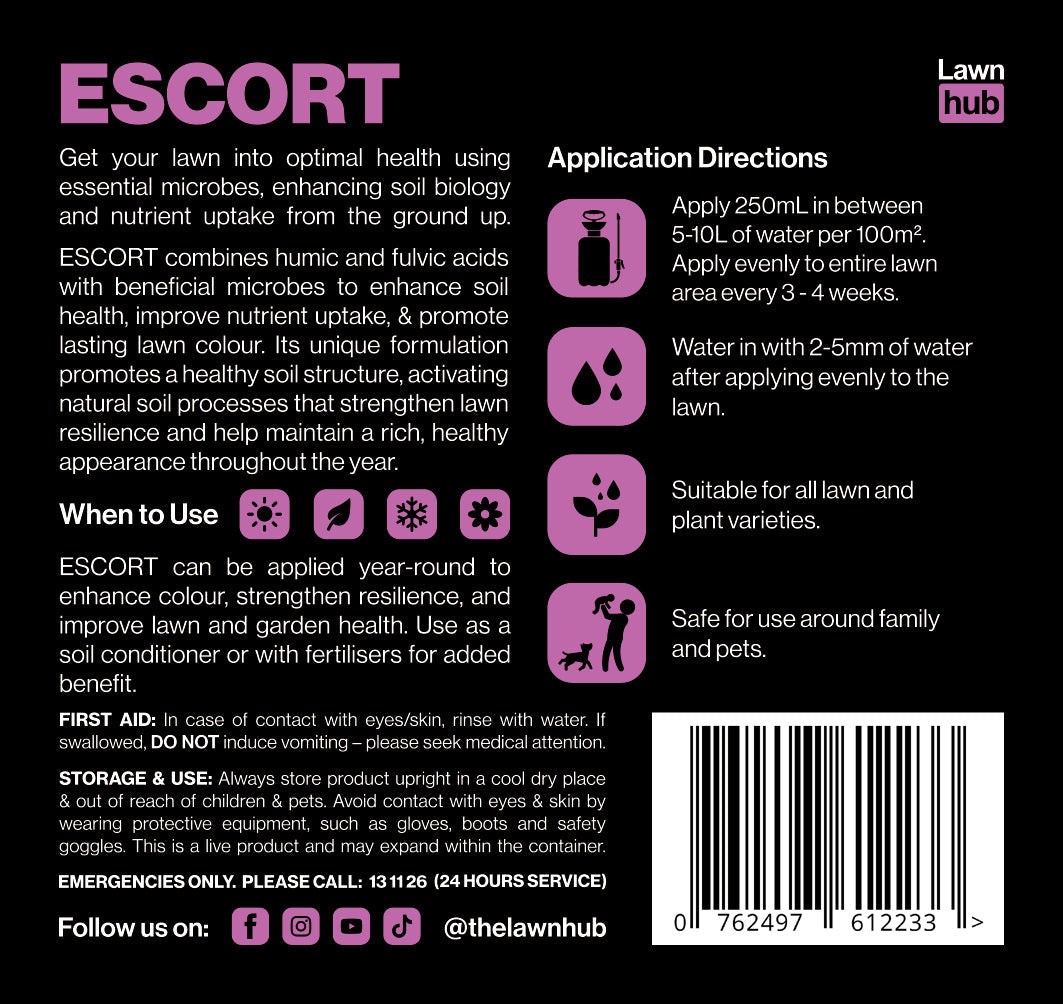 LawnHub Escort – Advanced Soil Conditioner with Beneficial Microbes