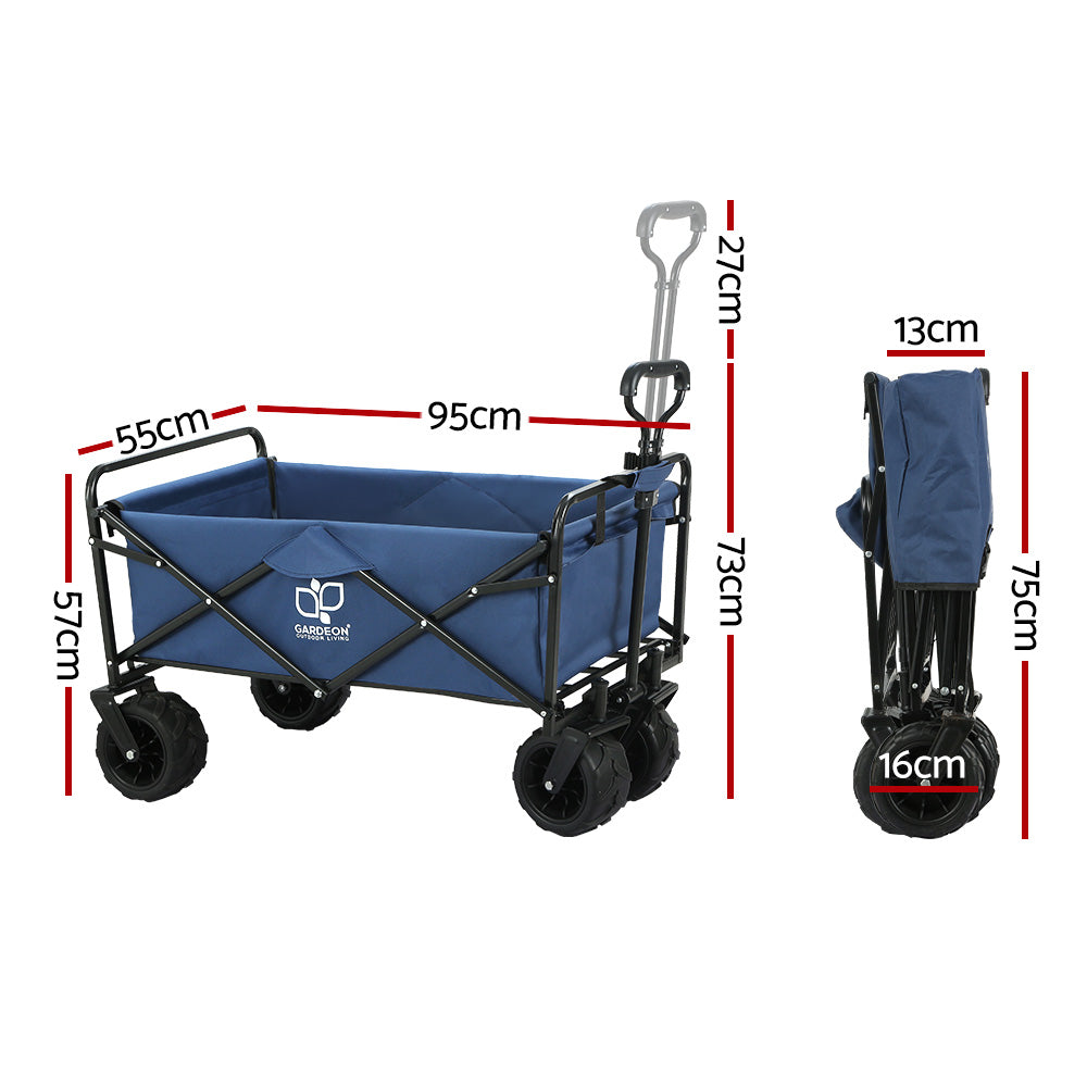 Gardeon Foldable Wagon Cart Trolley Cart Collapsible Beach Outdoor Garden Cart - MarKay Outdoors