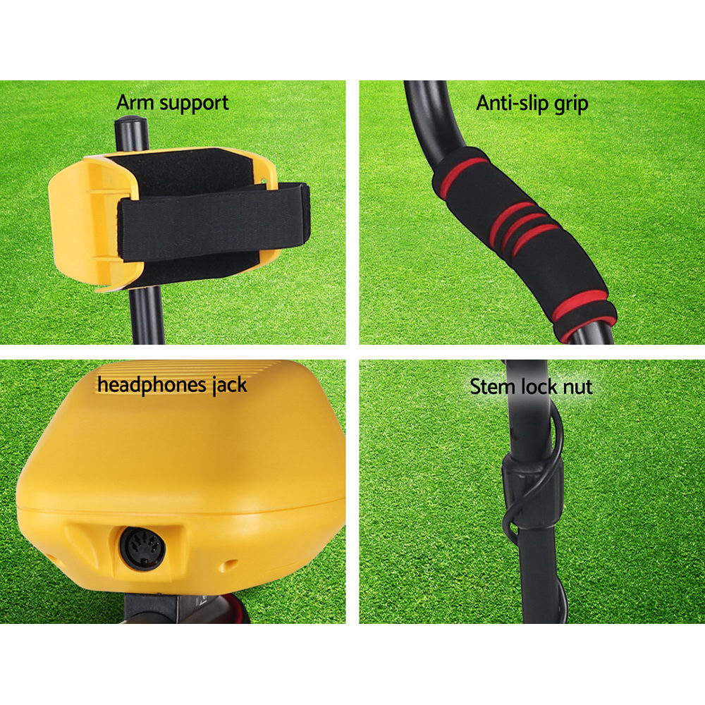 Metal Detector 180MM Deep Sensitive Waterproof Treasure Hunter Gold Digger Yellow - MarKay Outdoors