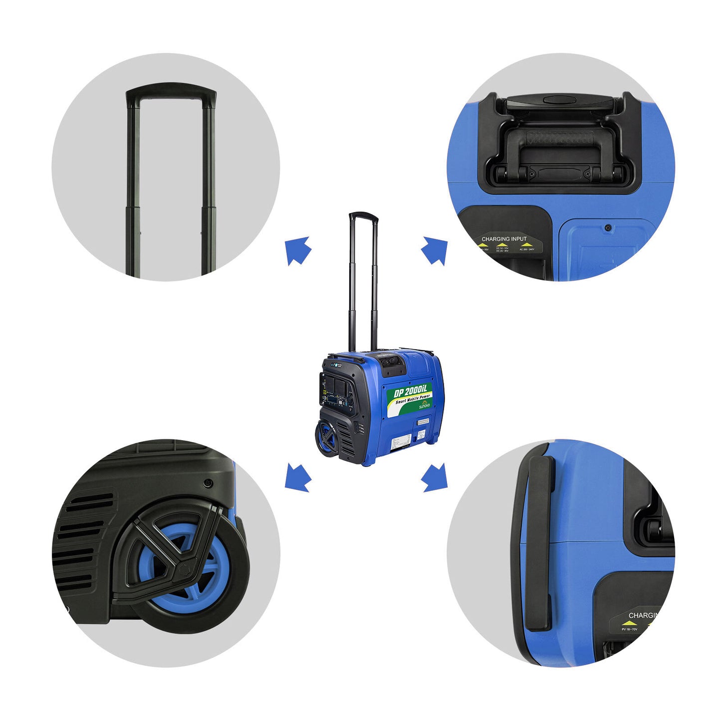 Sunovo 2000W Portable Power Station Solar Inverter Generator - MarKay Outdoors