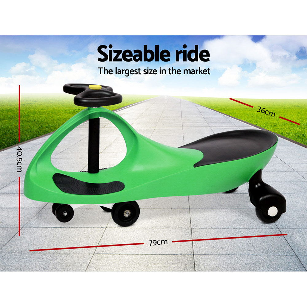 Rigo Kids Ride On Swing Car -Green - MarKay Outdoors