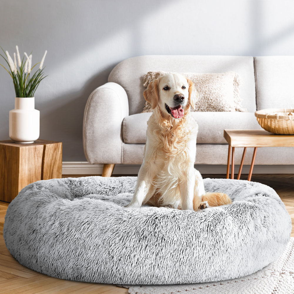 i.Pet Pet Bed Dog Cat 110cm Calming Extra Large Soft Plush Charcoal