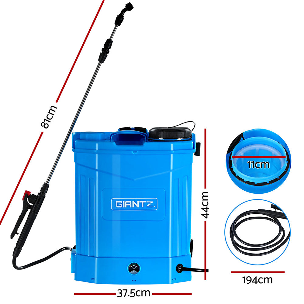 Giantz Weed Sprayer Electric 16L Knapsack Backpack Pesticide Spray Farm Garden