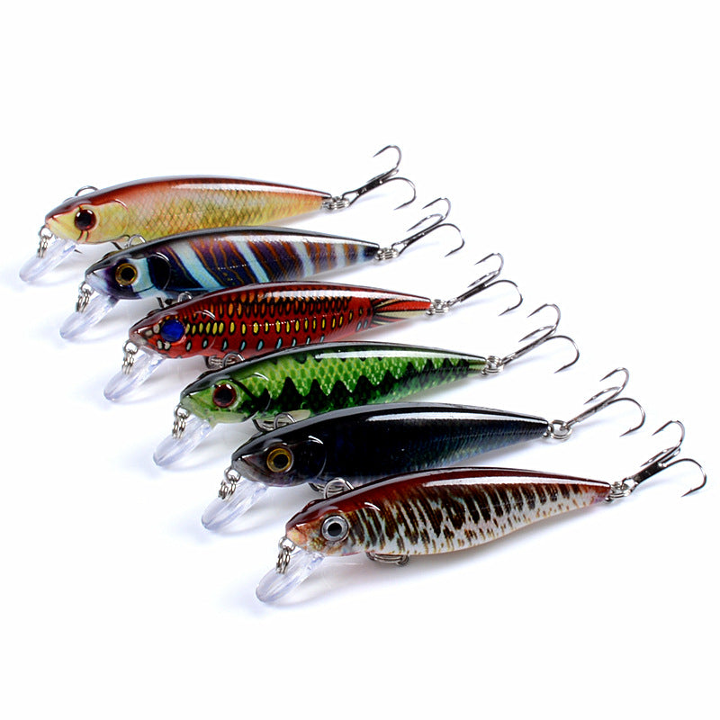 6x Popper Poppers 8.6cm Fishing Lure Lures Surface Tackle Fresh Saltwater