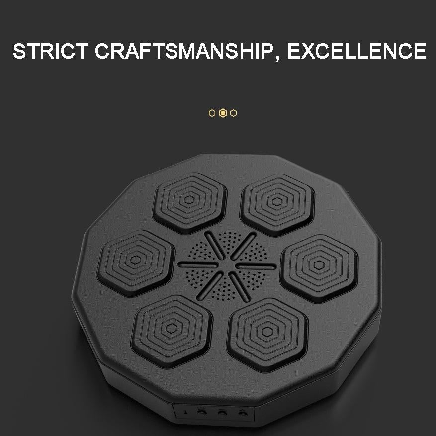 Smart Wall-Mounted Boxing Trainer With Adult Gloves - With Adult Black Gloves