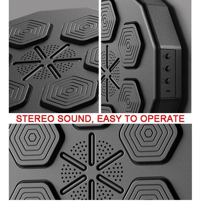 Smart Wall-Mounted Boxing Trainer With Adult Gloves - With Adult Black Gloves