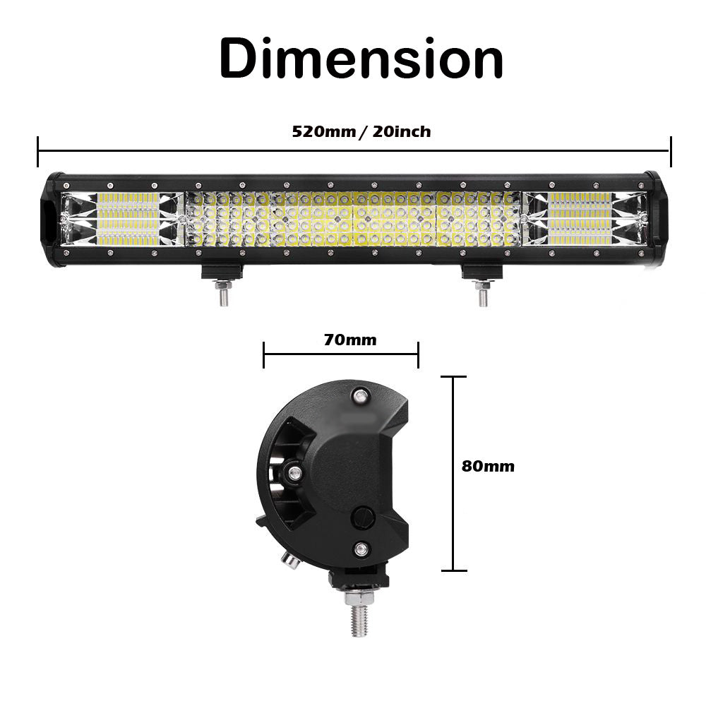 20 inch Philips LED Light Bar Quad Row Combo Beam 4x4 Work Driving Lamp 4wd - MarKay Outdoors