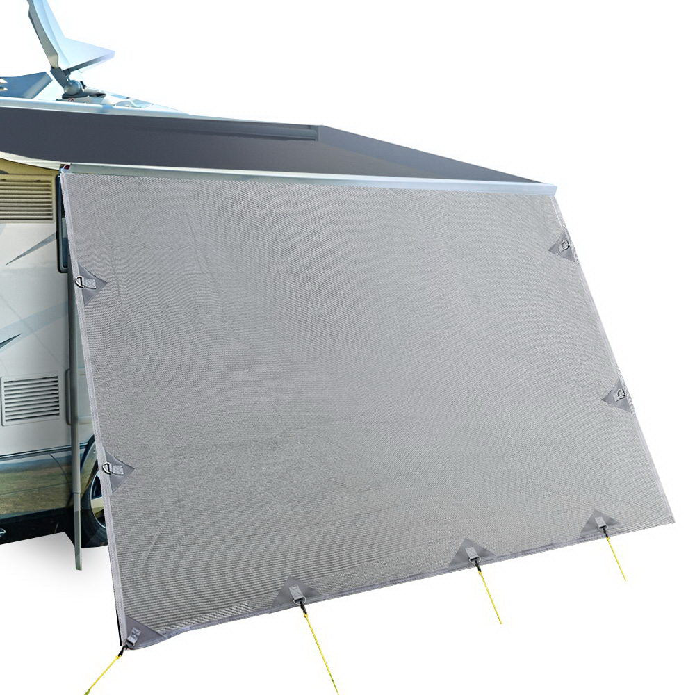 Caravan Privacy Screens Roll Out Awning 4.3X1.95M End Wall Side Sun Shade Screen - MarKay Outdoors