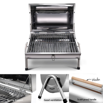 Grillz Portable BBQ Drill Outdoor Camping Charcoal Barbeque Smoker Foldable - MarKay Outdoors