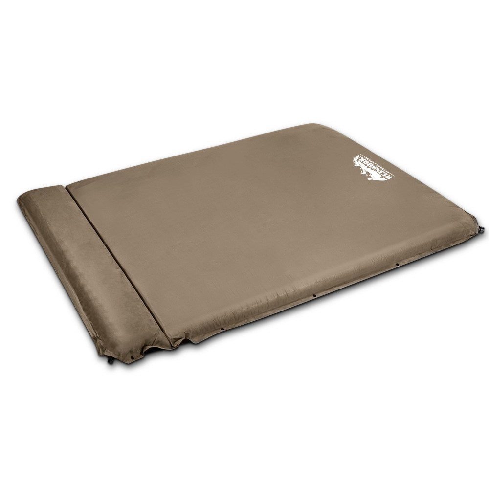 Weisshorn Double Size Self Inflating Mattress Mat 10CM Thick   Coffee - MarKay Outdoors