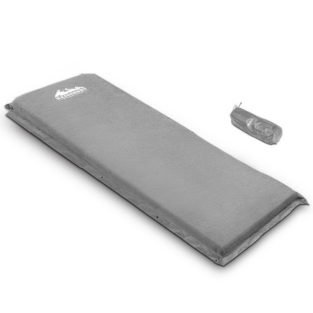 Weisshorn Single Size Self Inflating Matress - Grey - MarKay Outdoors