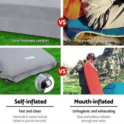 Weisshorn Single Size Self Inflating Matress - Grey - MarKay Outdoors