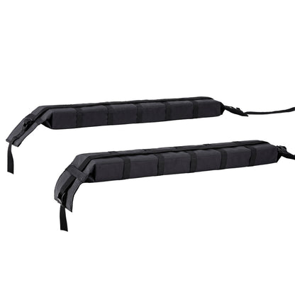 Universal Soft Car Roof Rack 116cm Kayak Luggage Carrier Adjustable Strap Black