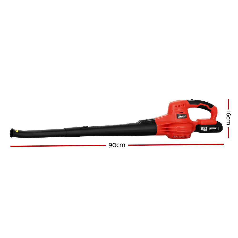 Giantz 20V Cordless Leaf Blower Garden Lithium Electric Battery Nozzles 2-Speed - MarKay Outdoors