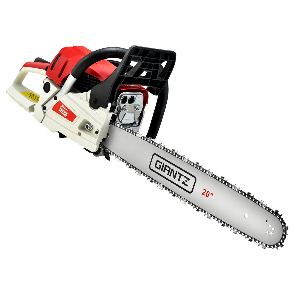 Giantz 62CC Chainsaw Commercial Petrol 20" Bar E-Start 20 Bar Pruning Chain Saw