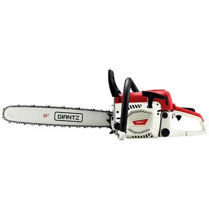 Giantz 62CC Chainsaw Commercial Petrol 20" Bar E-Start 20 Bar Pruning Chain Saw