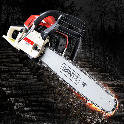 Giantz Petrol Chainsaw Commercial E-Start 18'' - MarKay Outdoors