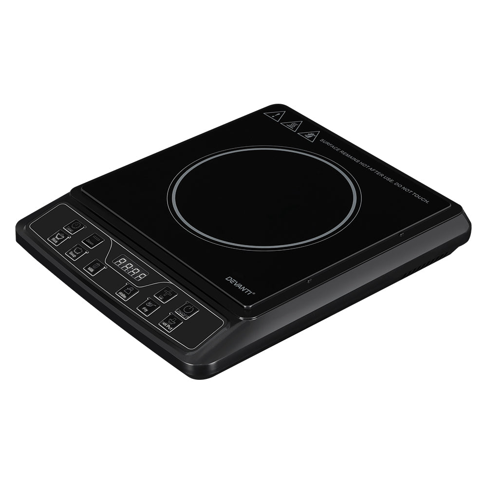 Devanti Electric Induction Cooktop Portable Cook Top Ceramic Kitchen Hot Plate - MarKay Outdoors