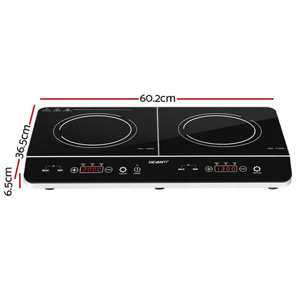 Devanti Electric Induction Cooktop 60cm Portable Kitchen Ceramic Glass Cooker - MarKay Outdoors