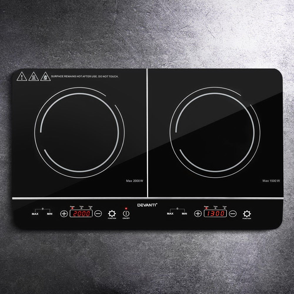 Devanti Electric Induction Cooktop 60cm Portable Kitchen Ceramic Glass Cooker - MarKay Outdoors