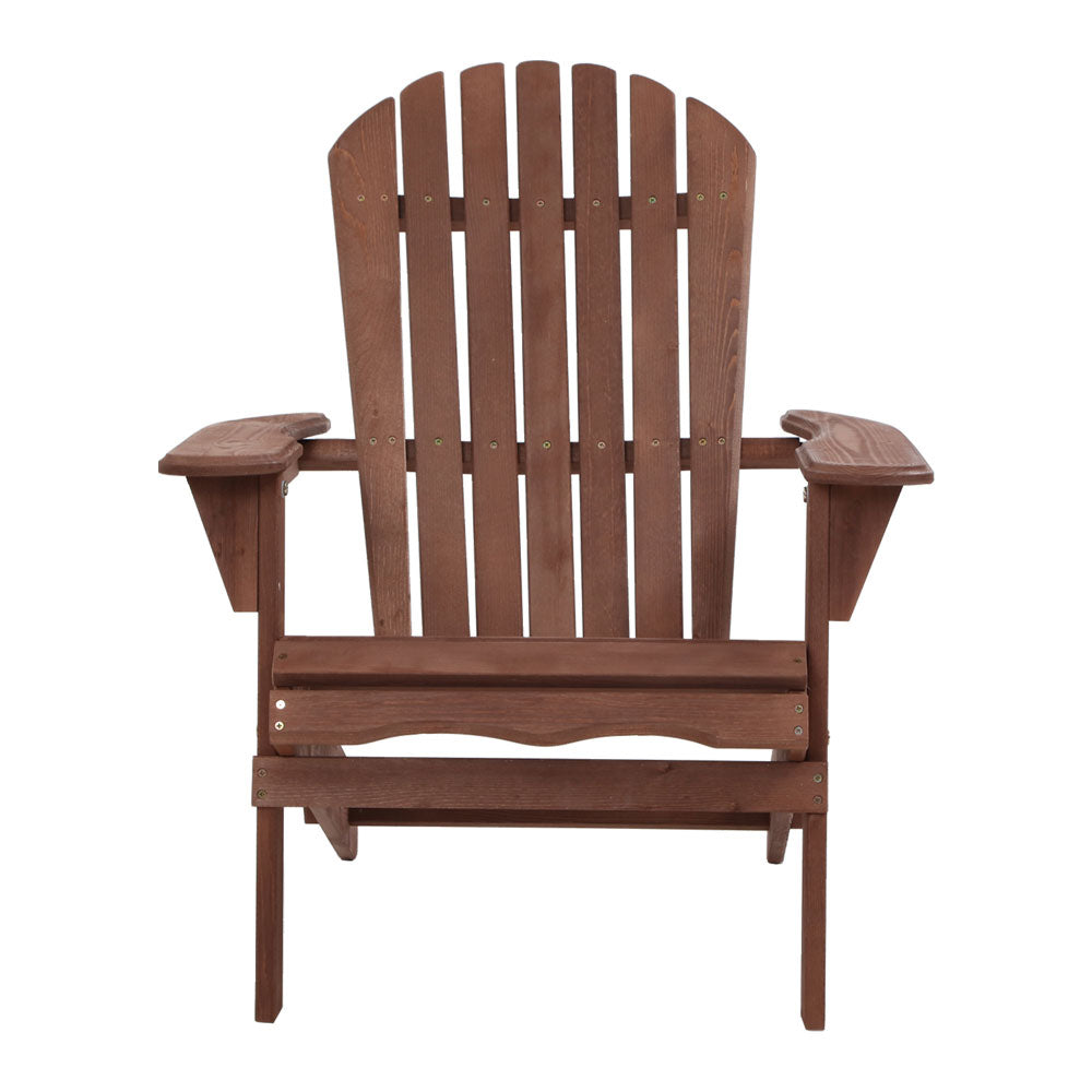 Gardeon Outdoor Furniture Beach Chair Wooden Adirondack Patio Lounge Garden - MarKay Outdoors