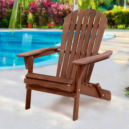 Gardeon Outdoor Furniture Beach Chair Wooden Adirondack Patio Lounge Garden - MarKay Outdoors