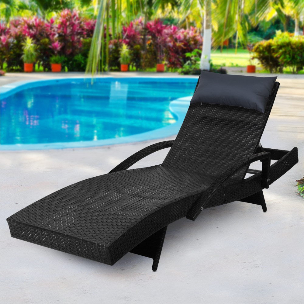 Gardeon Outdoor Sun Lounge Furniture Day Bed Wicker Pillow Sofa Set - MarKay Outdoors