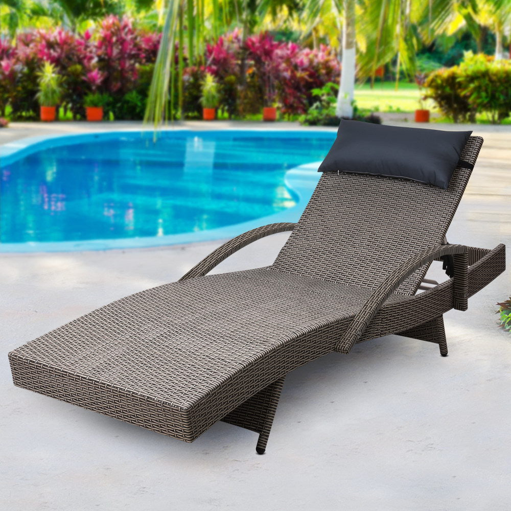 Gardeon Outdoor Sun Lounge Furniture Day Bed Wicker Pillow Sofa Set - MarKay Outdoors