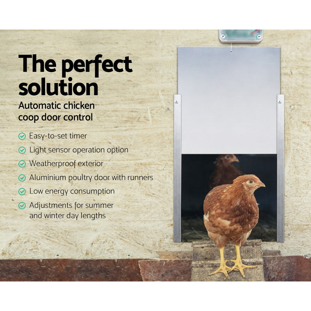 Giantz Automatic Chicken Coop Door Opener Cage Closer - MarKay Outdoors