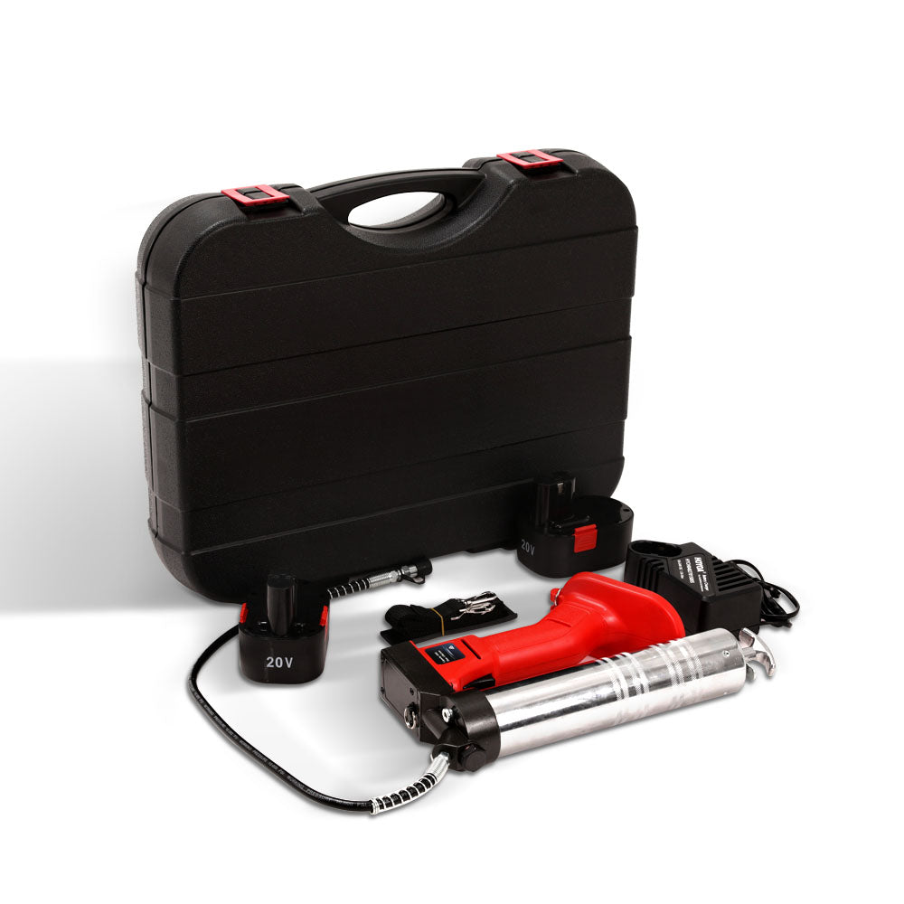 Giantz 20V Rechargeable Cordless Grease Gun - Red - MarKay Outdoors