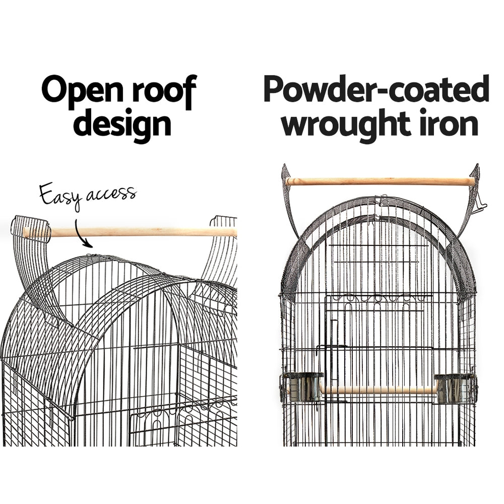 i.Pet Large Bird Cage with Perch - Black - MarKay Outdoors