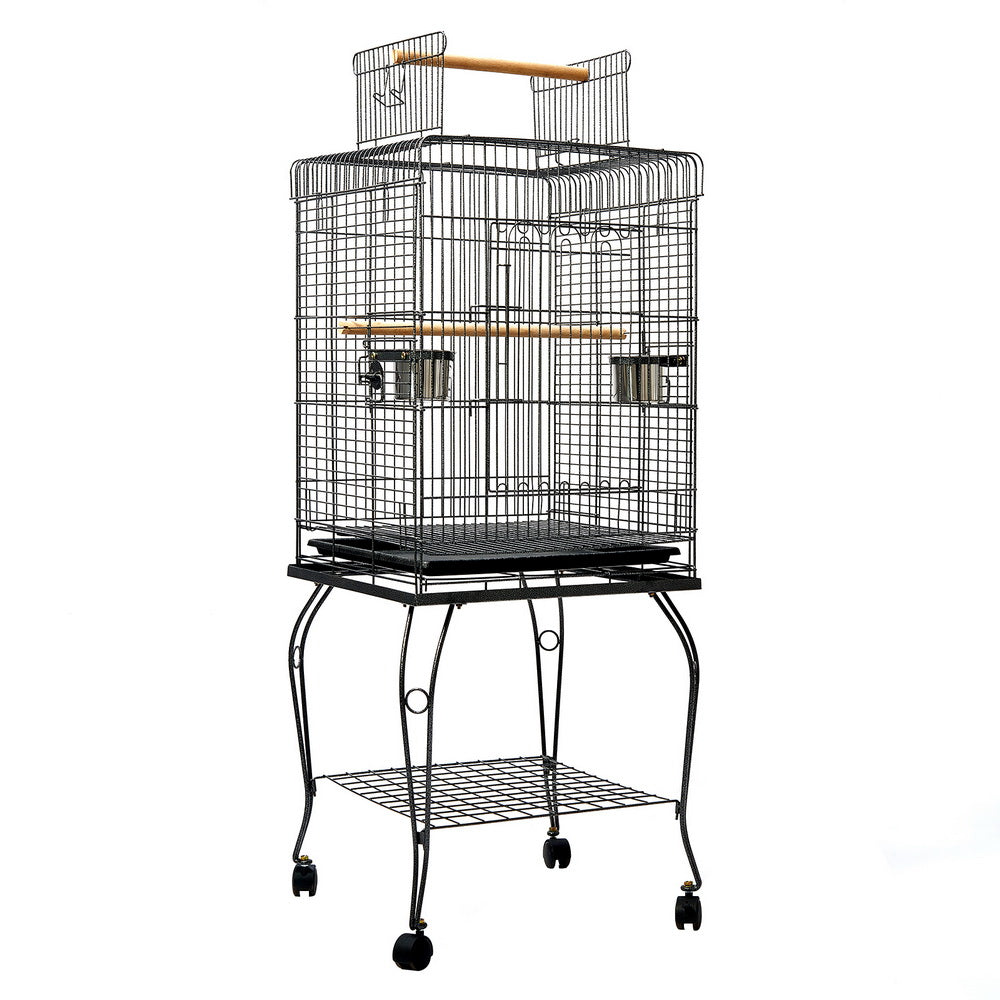 i.Pet Large Bird Cage with Perch - Black - MarKay Outdoors