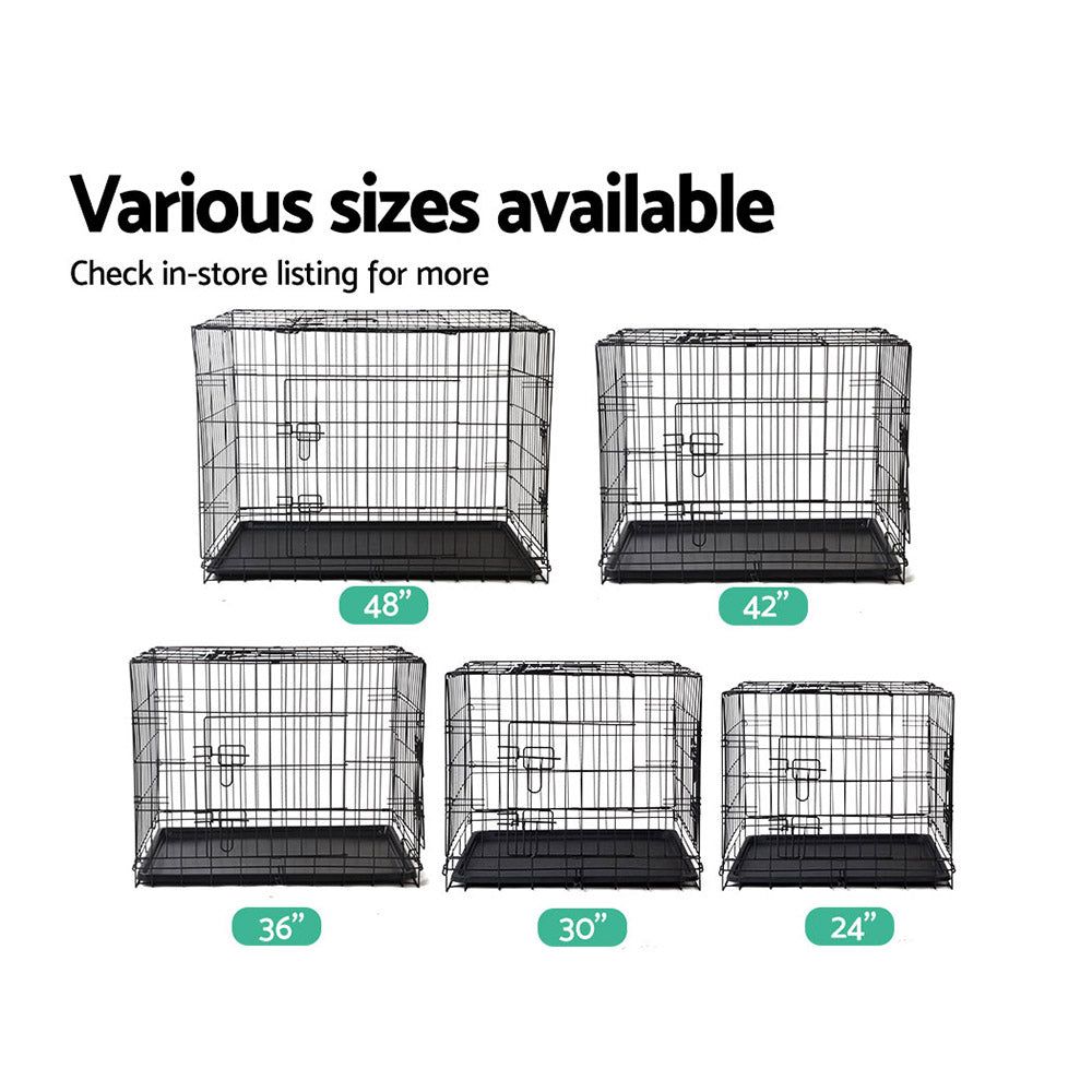 i.Pet Dog Cage 24inch Pet Cage - Black - MarKay Outdoors