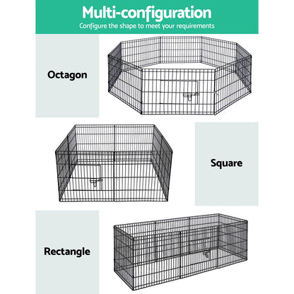 i.Pet Pet Dog Playpen 24" 8 Panel Puppy Exercise Cage Enclosure Fence - MarKay Outdoors