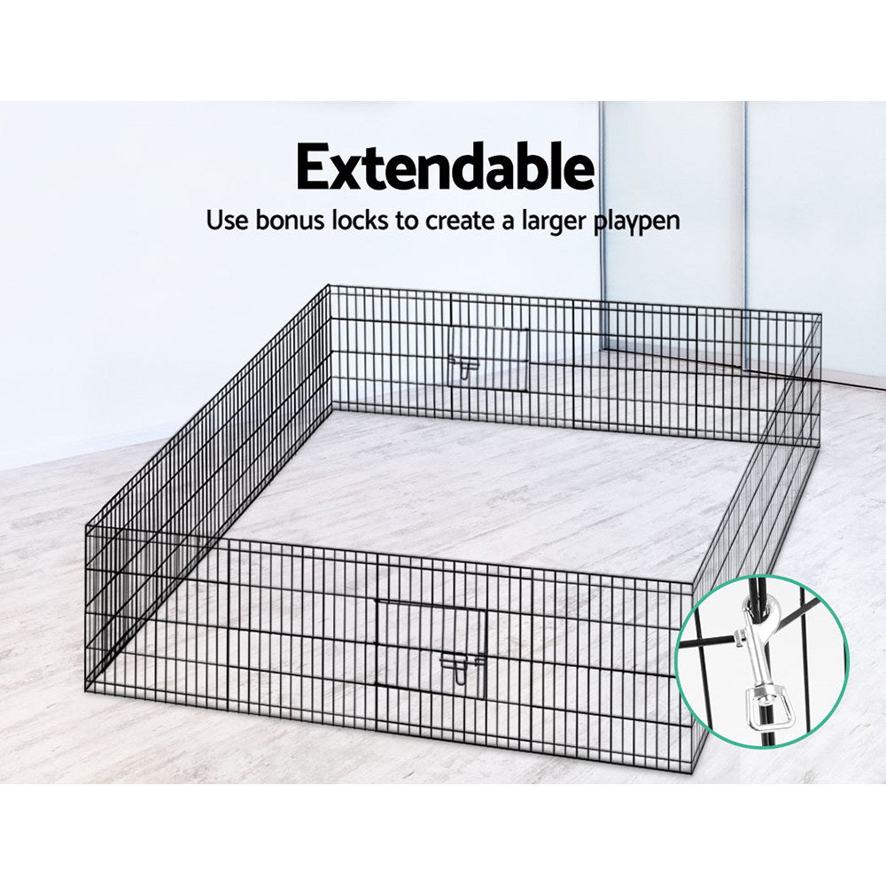 i.Pet Pet Dog Playpen 24" 8 Panel Puppy Exercise Cage Enclosure Fence - MarKay Outdoors