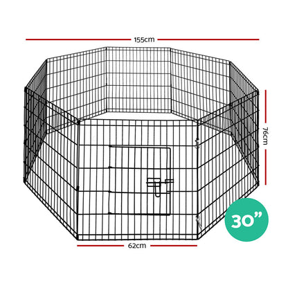 i.Pet Pet Playpen Dog Playpen 30" 8 Panel Puppy Exercise Cage Enclosure Fence - MarKay Outdoors