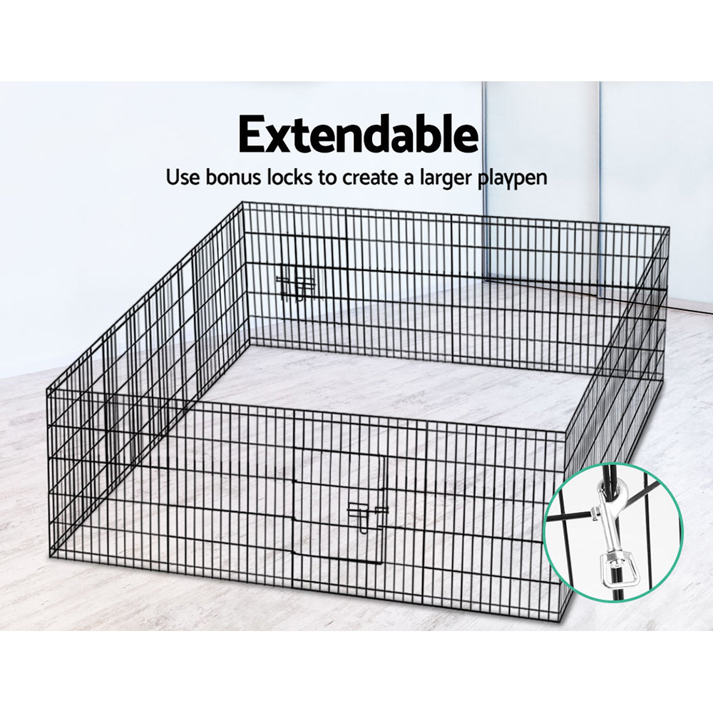 i.Pet Pet Playpen Dog Playpen 30" 8 Panel Puppy Exercise Cage Enclosure Fence - MarKay Outdoors