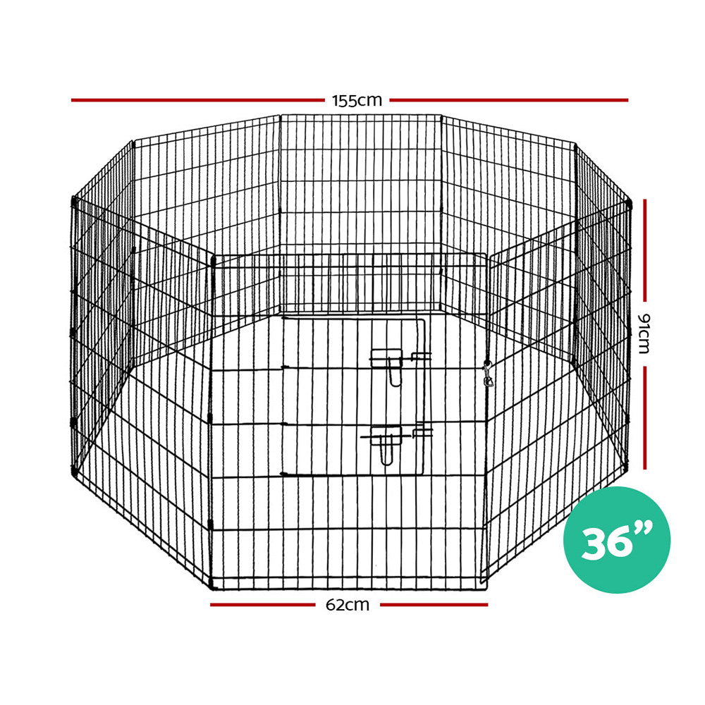 i.Pet Pet Dog Playpen 36" 8 Panel Puppy Exercise Cage Enclosure Fence - MarKay Outdoors