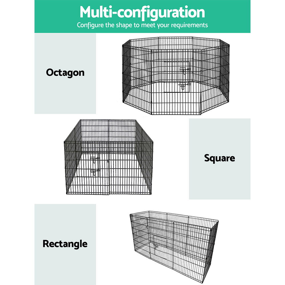 i.Pet Pet Dog Playpen 36" 8 Panel Puppy Exercise Cage Enclosure Fence - MarKay Outdoors