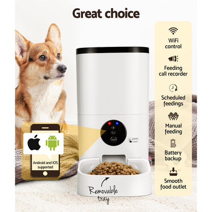 i.Pet Automatic Pet Feeder 6L Auto Wifi Dog Cat Feeder Smart Food App Control