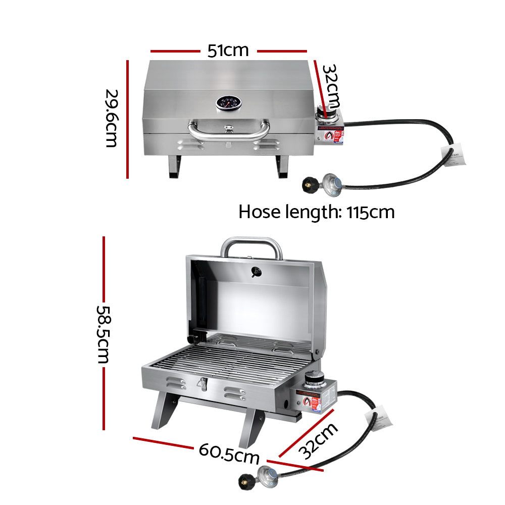 Grillz Portable Gas BBQ Grill Heater - MarKay Outdoors