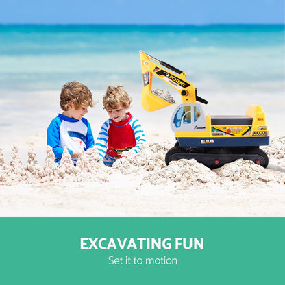 Keezi Kids Ride On Excavator - Yellow - MarKay Outdoors