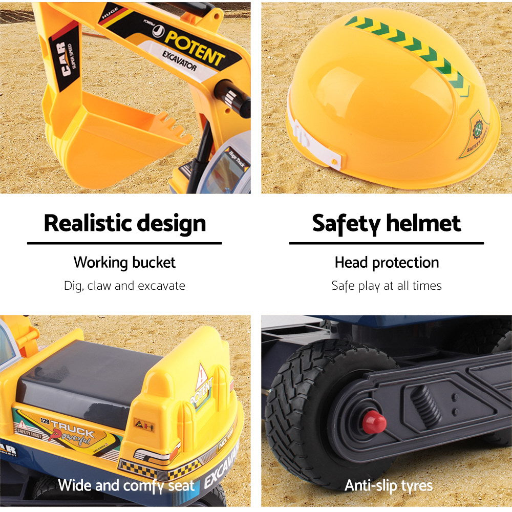 Keezi Kids Ride On Excavator - Yellow - MarKay Outdoors