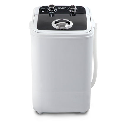 Devanti 4.6KG Mini Portable Washing Machine - Black - MarKay Outdoors