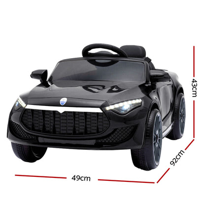 Rigo Kids Ride On Car Electric Toys 12V Battery Remote Control Black MP3 LED - MarKay Outdoors