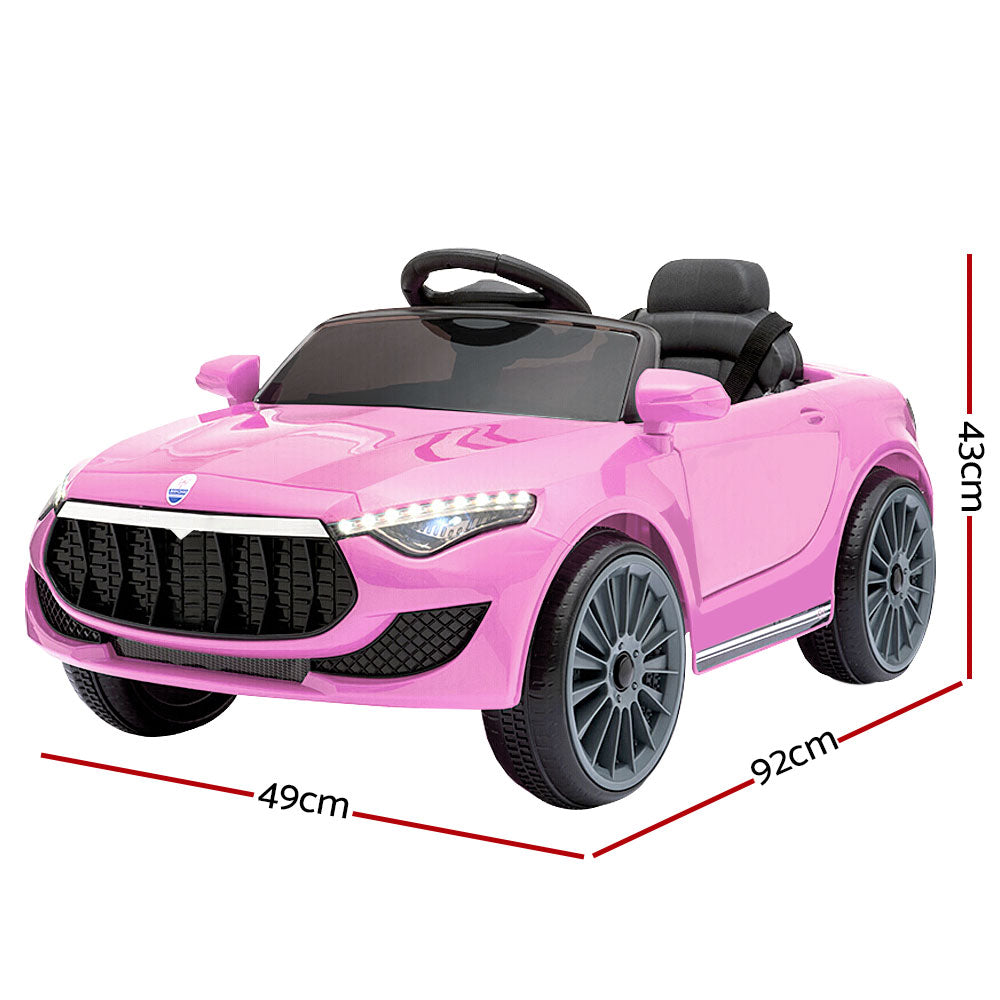 Rigo Kids Ride On Car Battery Electric Toy Remote Control Pink Cars Dual Motor - MarKay Outdoors