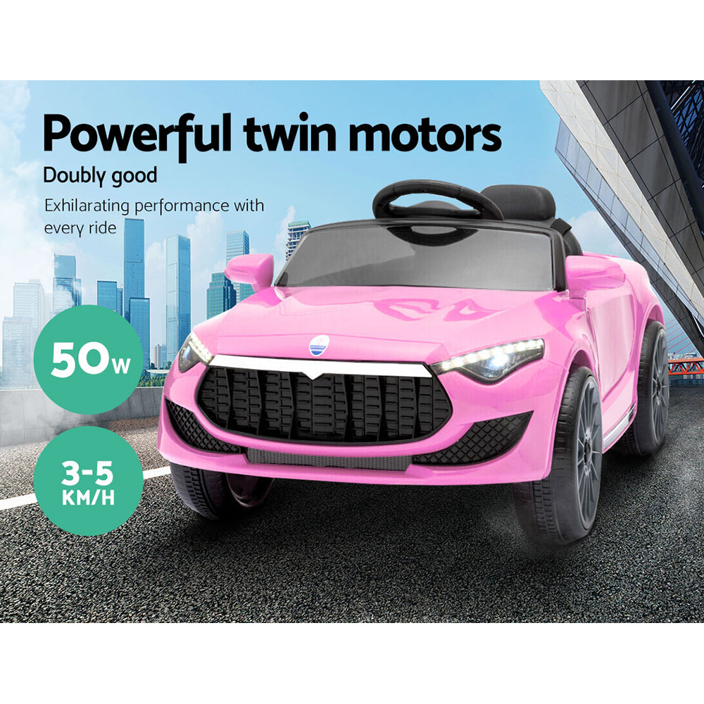 Rigo Kids Ride On Car Battery Electric Toy Remote Control Pink Cars Dual Motor - MarKay Outdoors