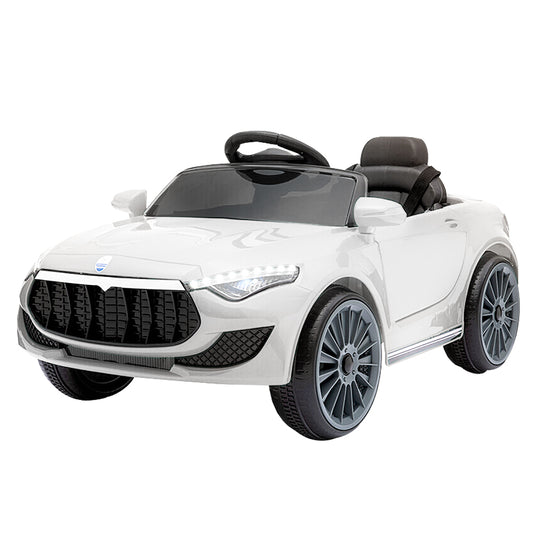 Rigo Kids Ride On Car Electric Toys 12V Battery Remote Control White MP3 LED - MarKay Outdoors