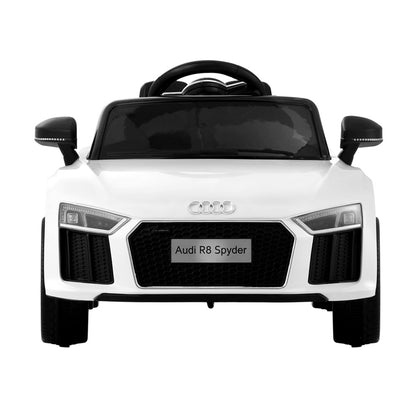 Kids Ride On Car Audi R8 Licensed Sports Electric Toy Cars 12V Battery White - MarKay Outdoors