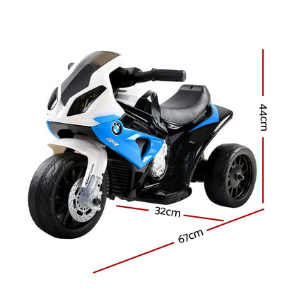 Kids Ride On Motorbike BMW Licensed S1000RR Motorcycle Car Blue - MarKay Outdoors